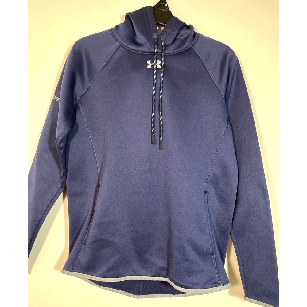 Under Armour Women's ColdGear Fleece Navy with PENSKE Logo Loose Hoodie Sz Small